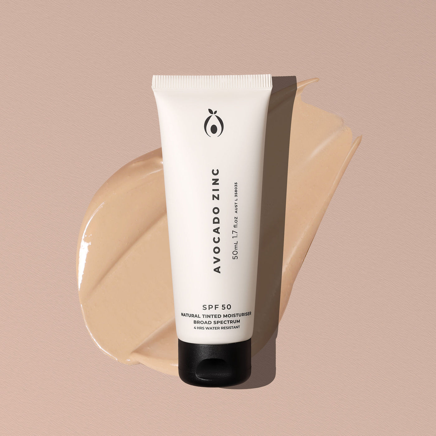 SPF 50 Avocado Zinc Natural Tinted Moisturiser 50ml