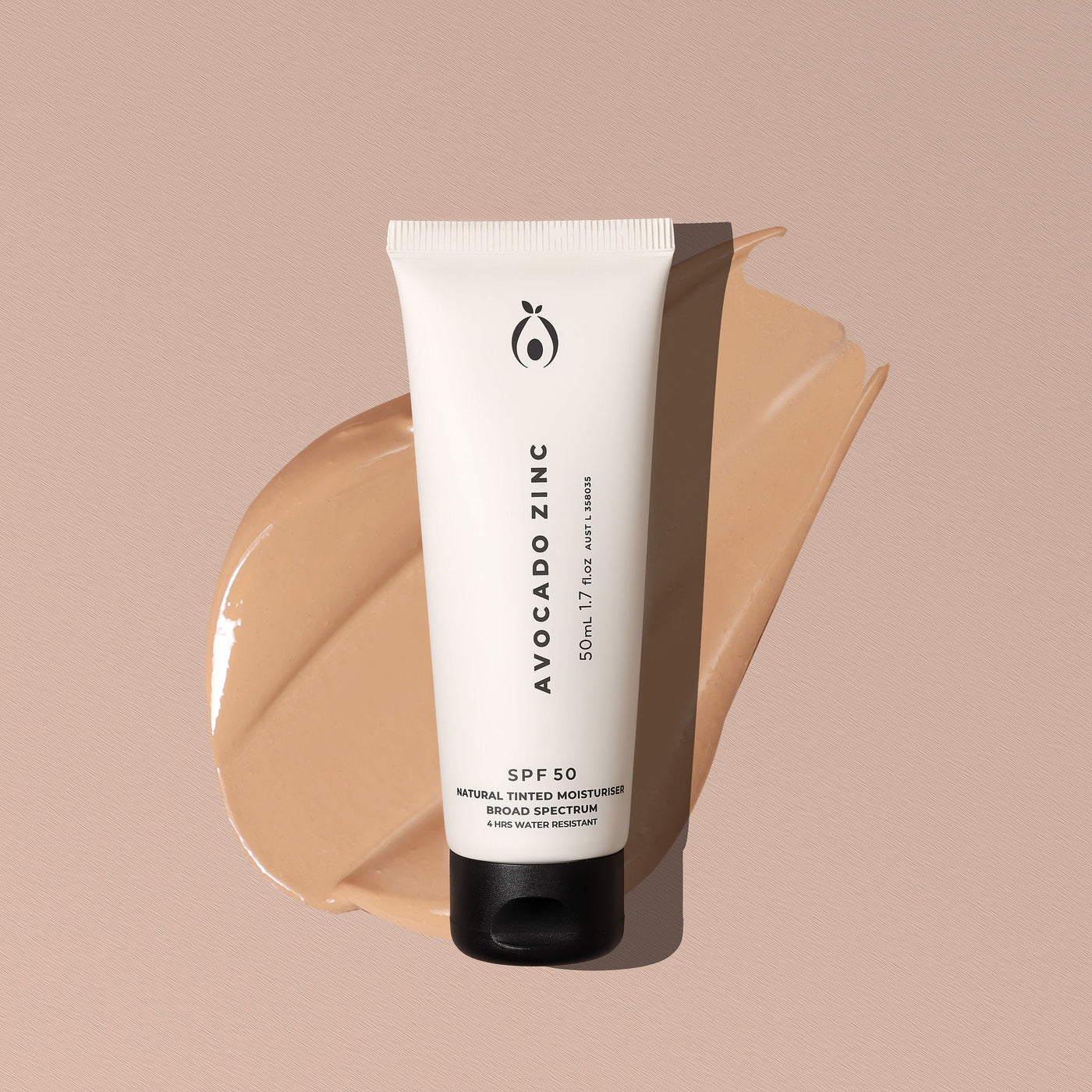 SPF 50 Avocado Zinc Natural Tinted Moisturiser 50ml