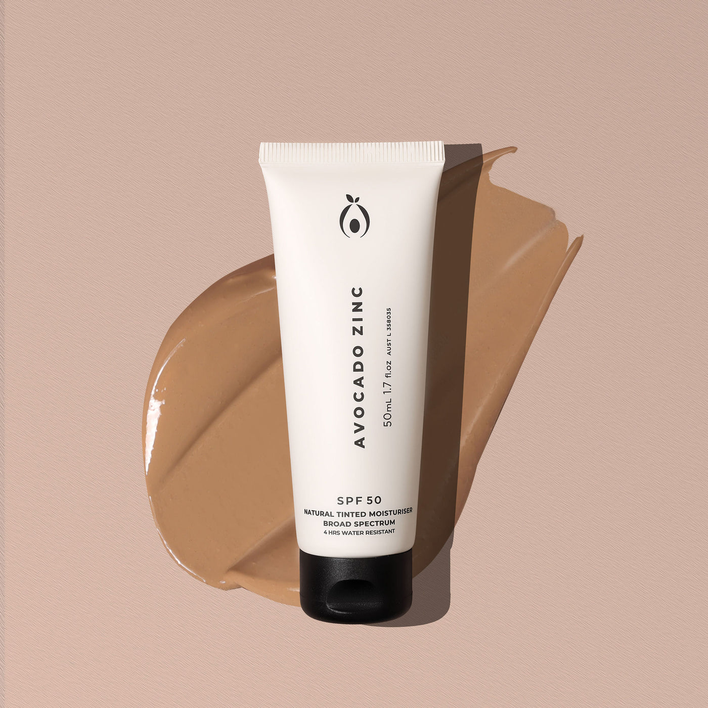 SPF 50 Avocado Zinc Natural Tinted Moisturiser 50ml